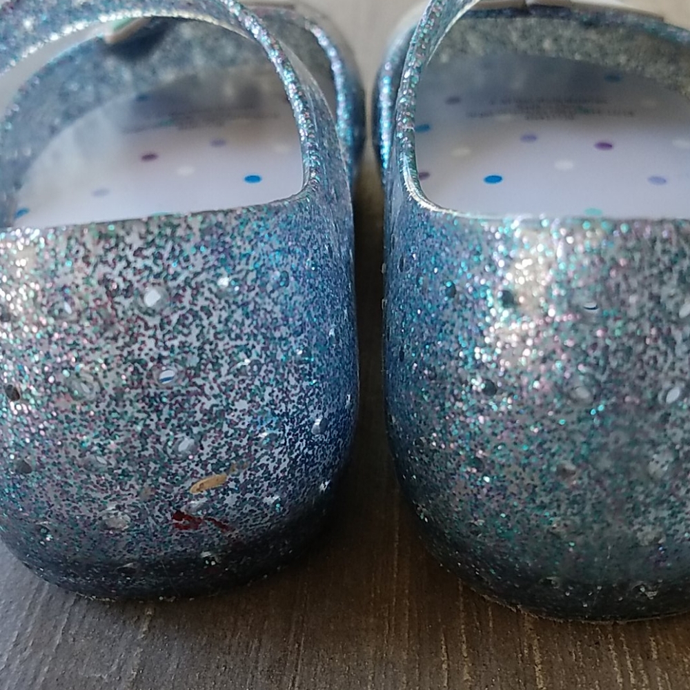 Cat and Jack Unicorn Blue Sparkle Jellies - Picture 7 of 7